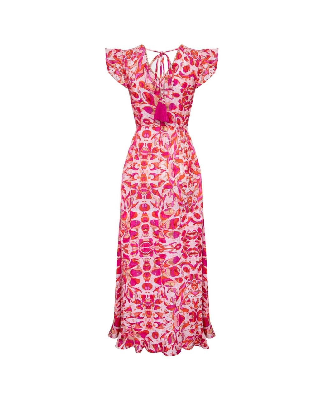 Sophia Alexia Pink Floral Fusion St Lucia Maxi Dress