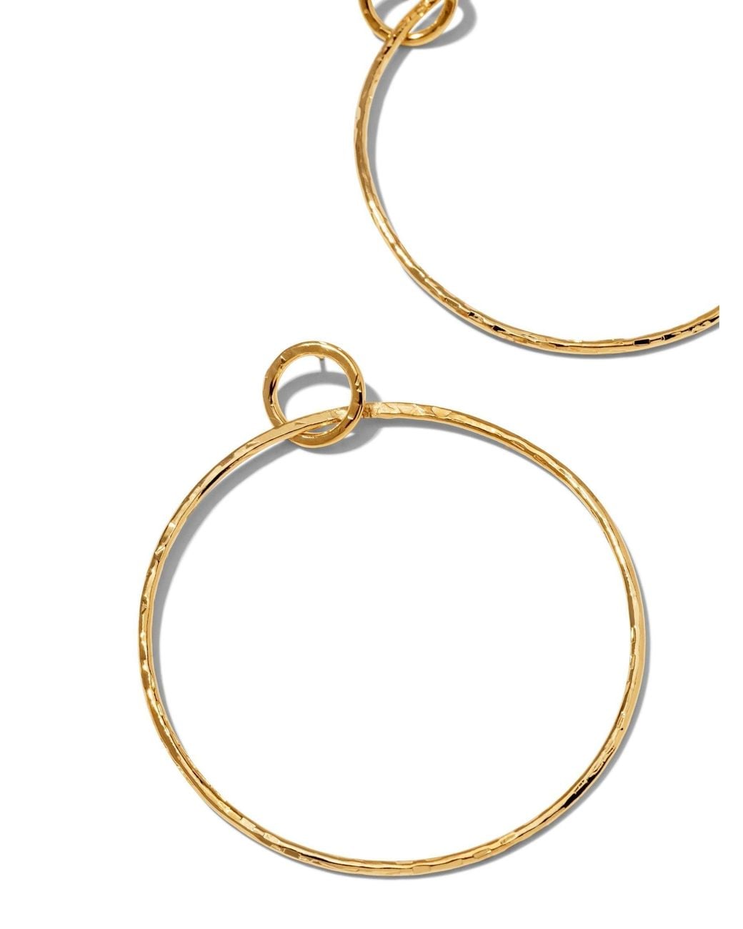 Jaredjamin Metallic Ellen Medium Textured Hoop Post Earrings