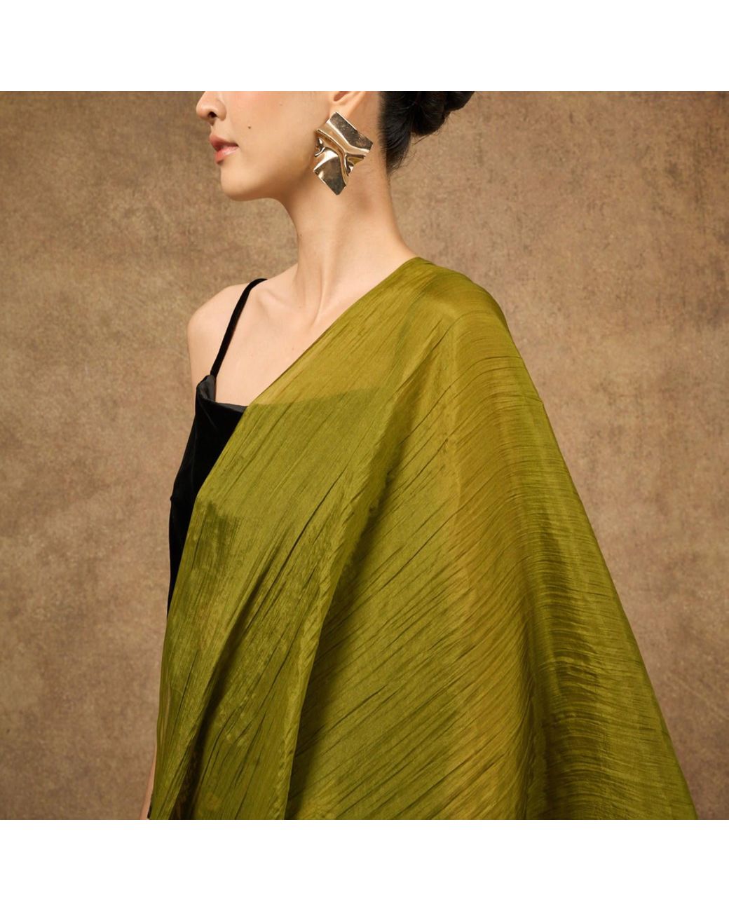 Silk and Bears Green Silk Scarf – Handmade Mulberry Silk Shawl