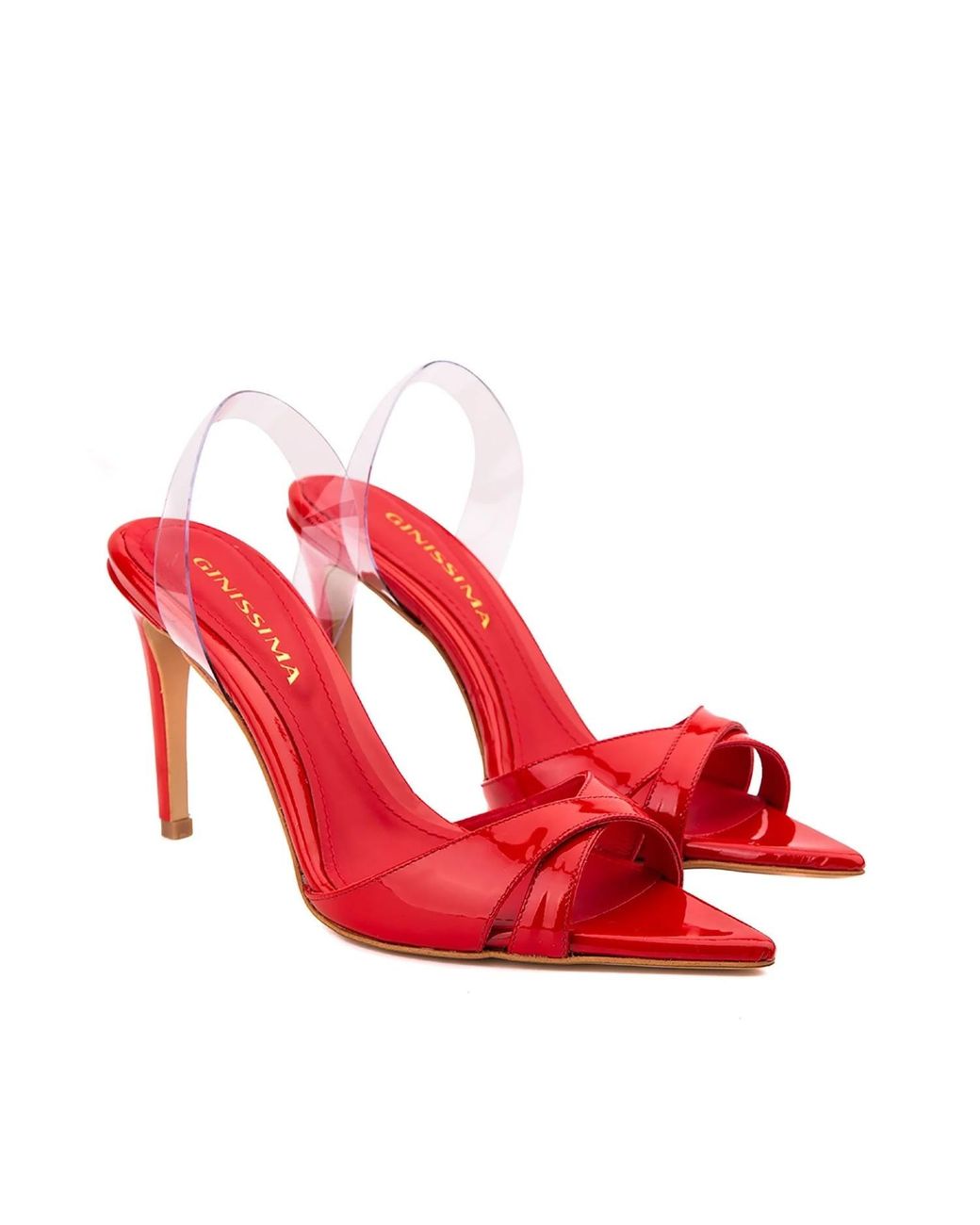 Ginissima Red Thea Bloody Patent Leather Sandals