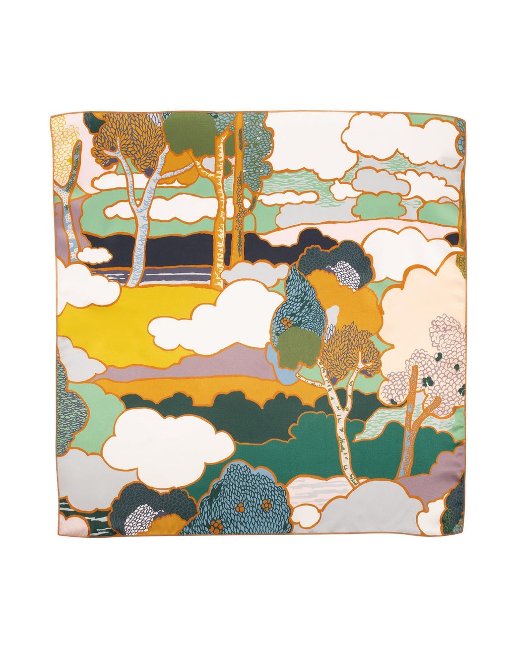 LE COLONEL Metallic Liberty Bonsaï Prospect Place Silk Square