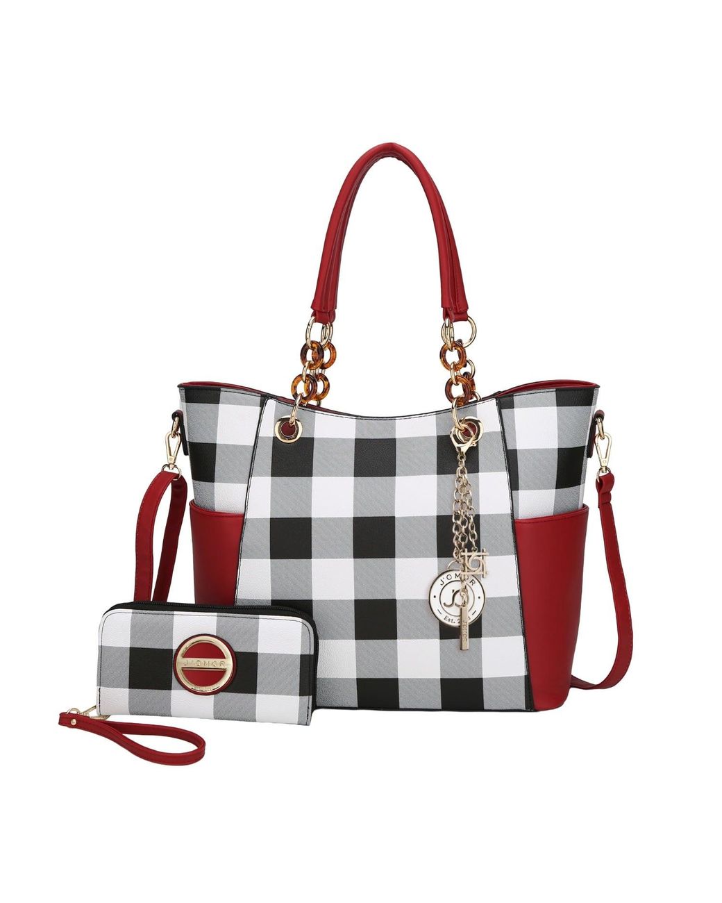 Mkf Collection - J'omor Red Bonita Tote Bag & Wallet Set