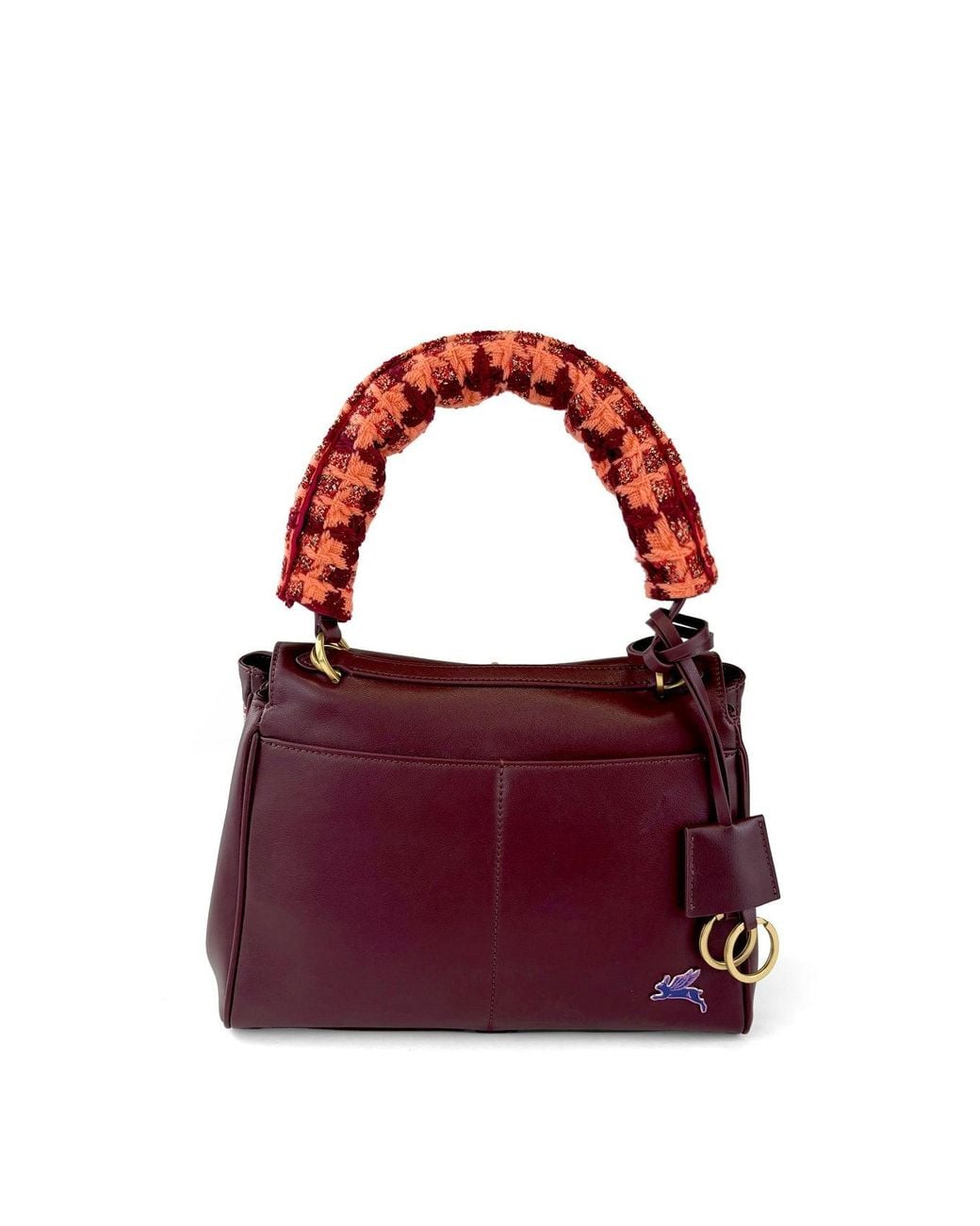 Maison Rubaiyat Purple Henriette Hand-Painted Leather Shoulder Bag – Flower Hat