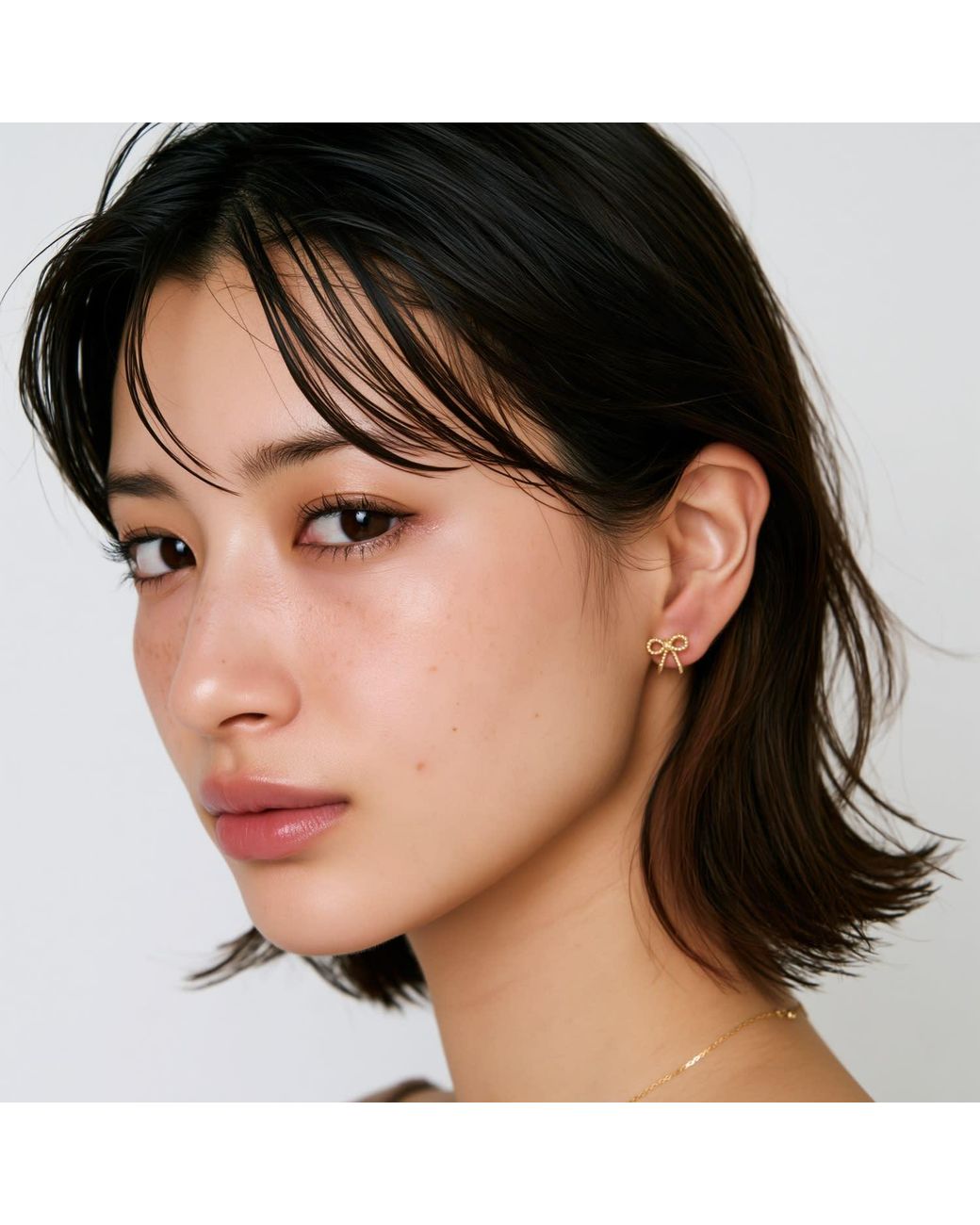 Tama Tokyo Metallic Otome 乙女 Plated Sterling Bow Stud Earrings