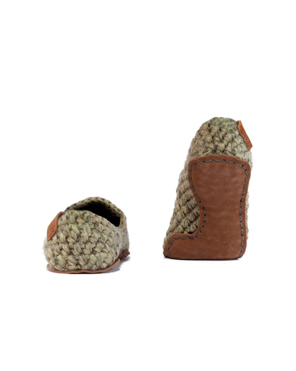 Kingdom of Wow Green Artisan Made Wool Slippers For