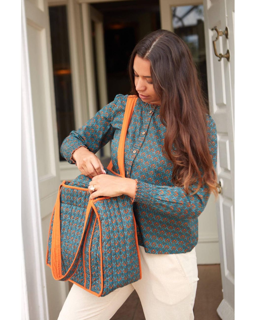 Inara Blue Cinnamon Dusk Tote Bag