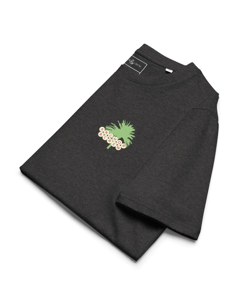 Anchor and Crew Black Heather Las Vegas Landmark Organic Cotton T-Shirt for men