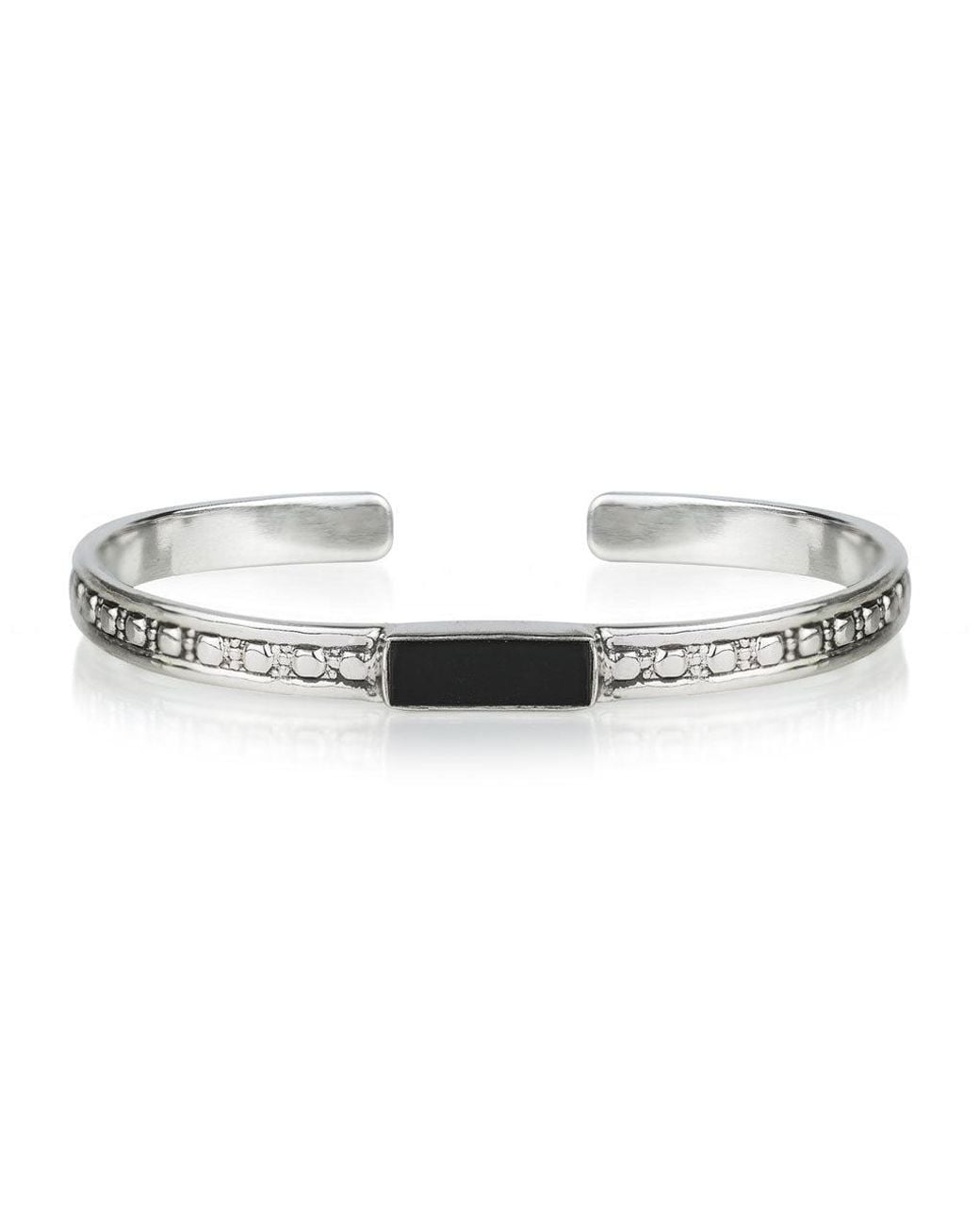 Charlotte's Web Jewellery Metallic Maharani Onyx Open Bracelet for men
