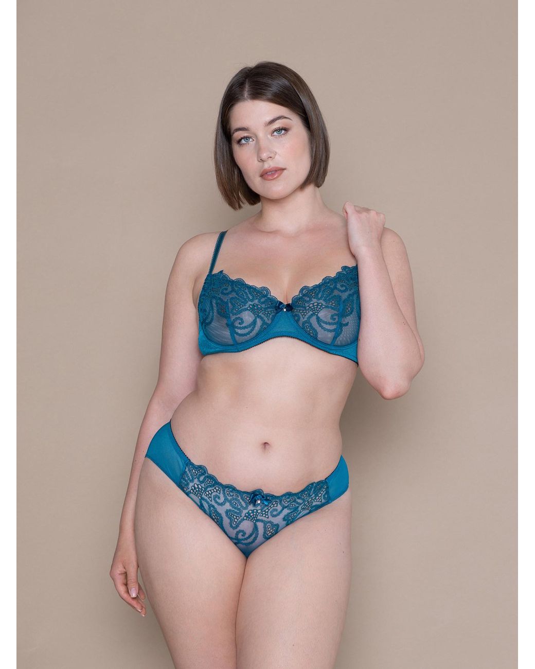 BonBon Lingerie Blue Nixie Full Brief