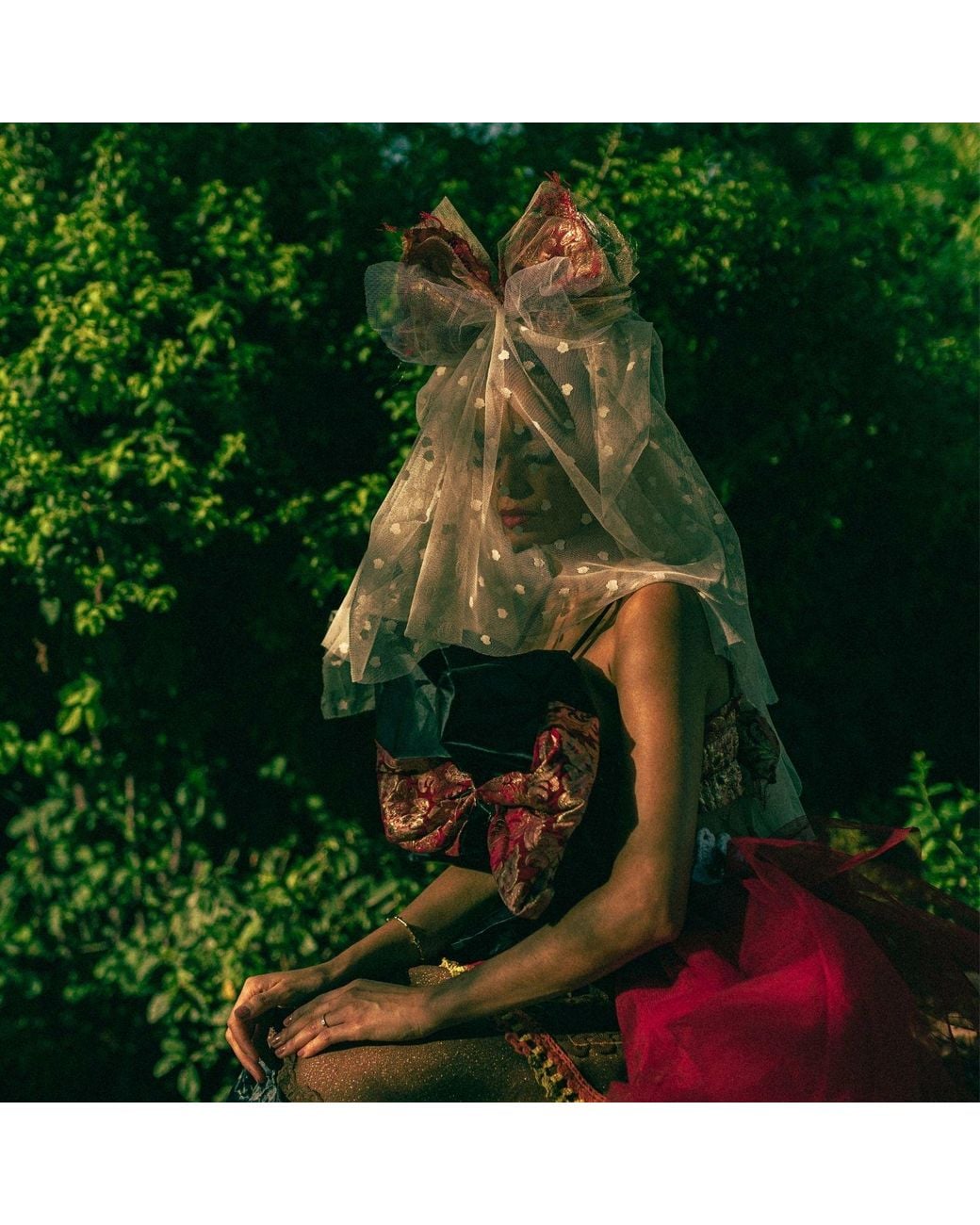 Miro Misljen Brown Couture Bow Veil Headpiece