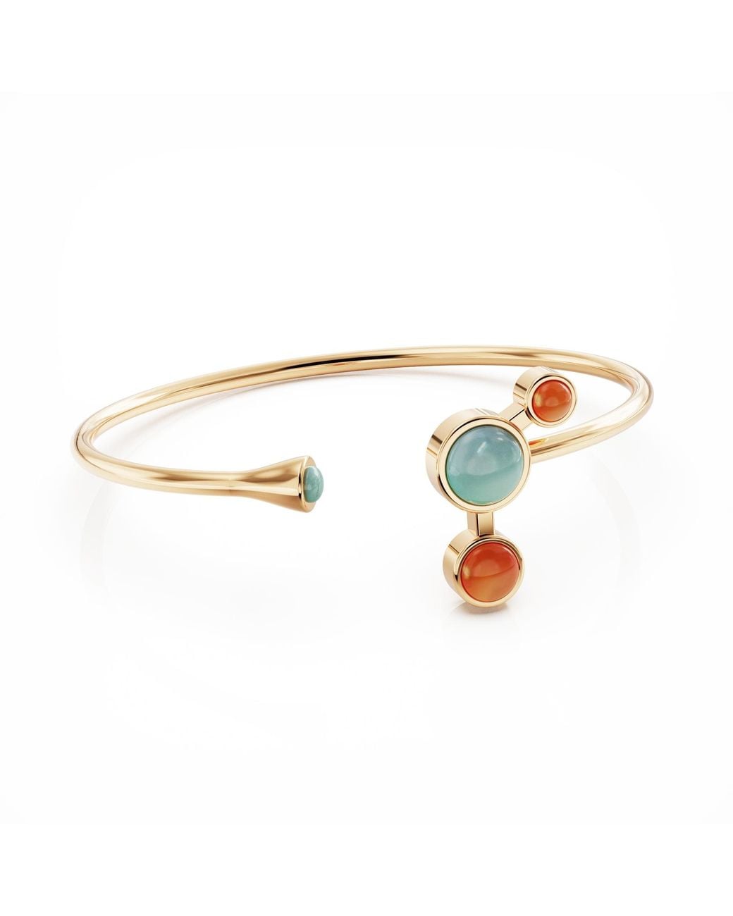 Linda Fiore White Aurora Bangle Vermeil