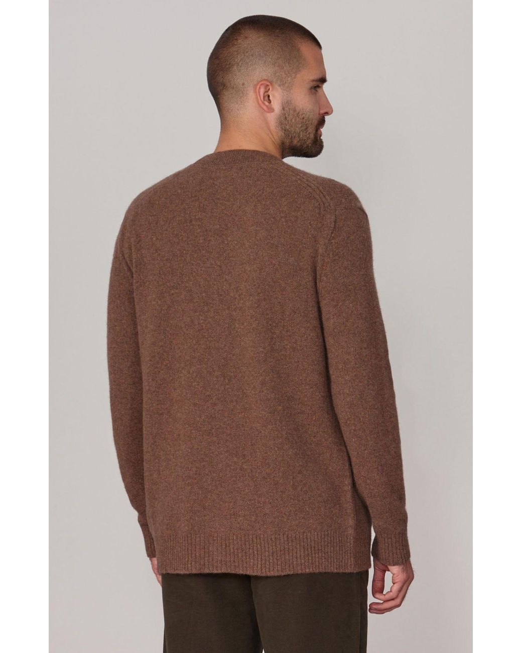 Paul James Knitwear Brown Lambswool Alfie Cardigan for men