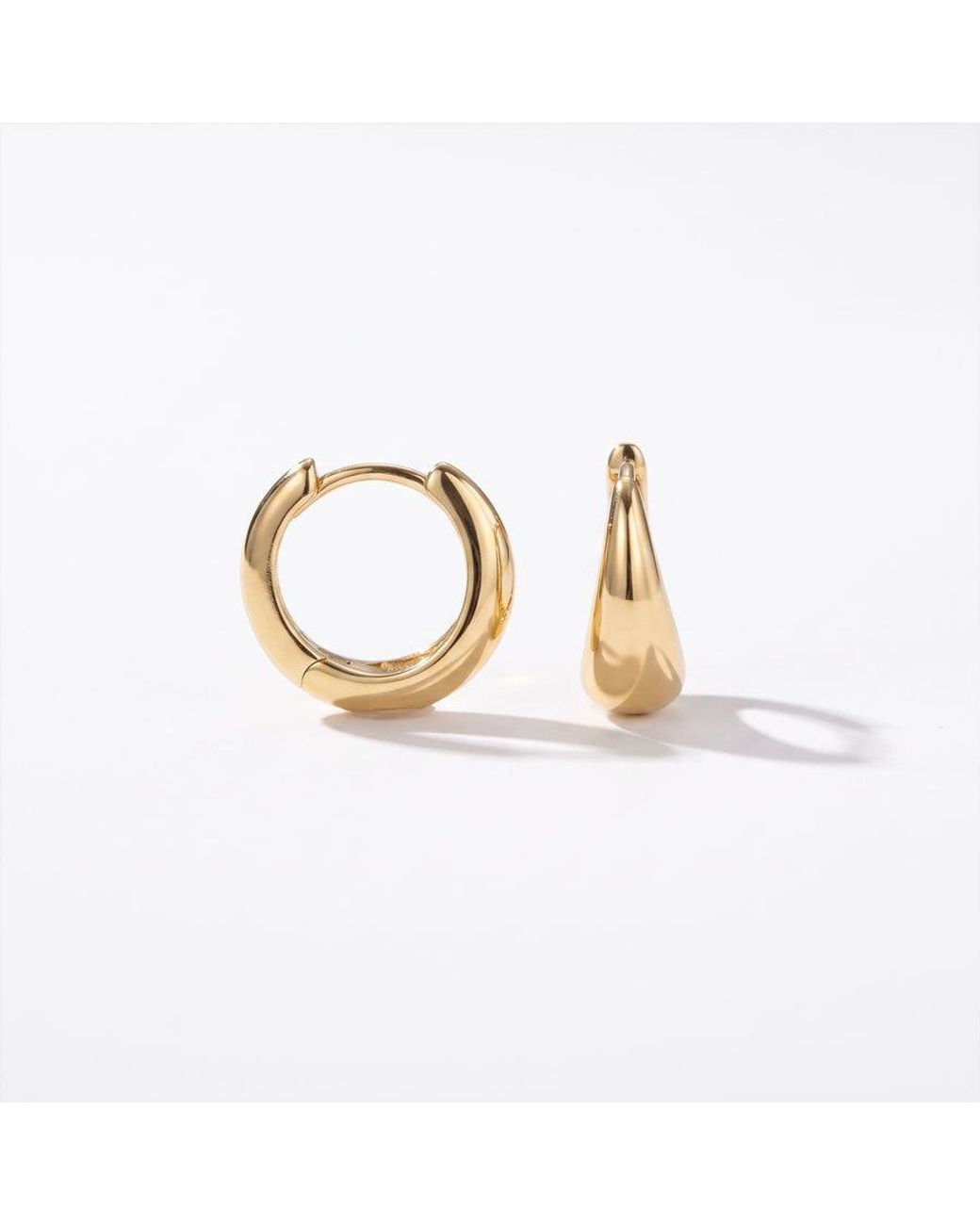 Kris Nations Metallic Tapered Huggie Hoop Earring