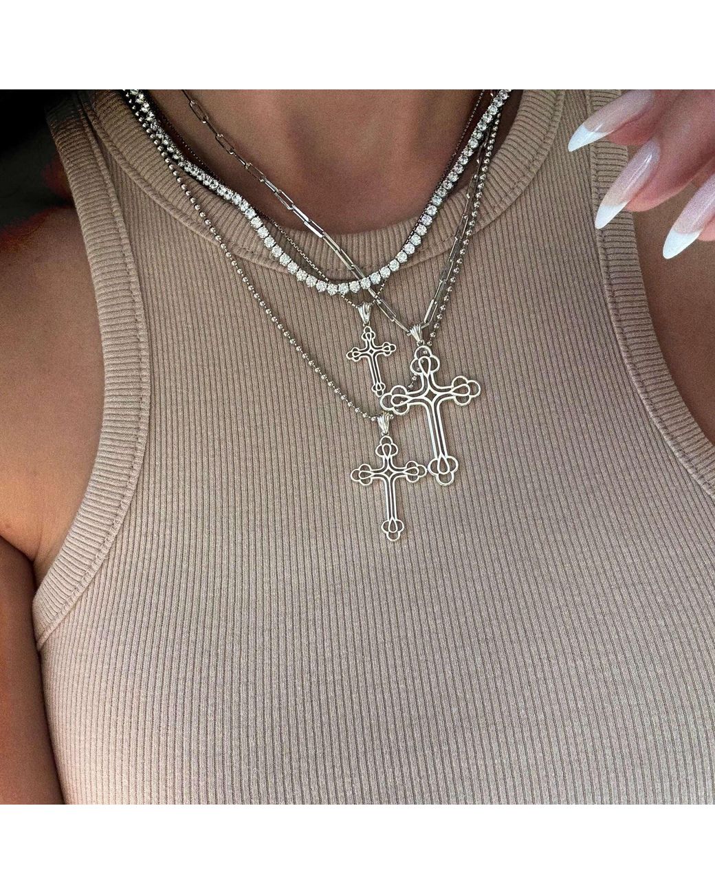 Leni James Metallic The Billie Cross Pendant