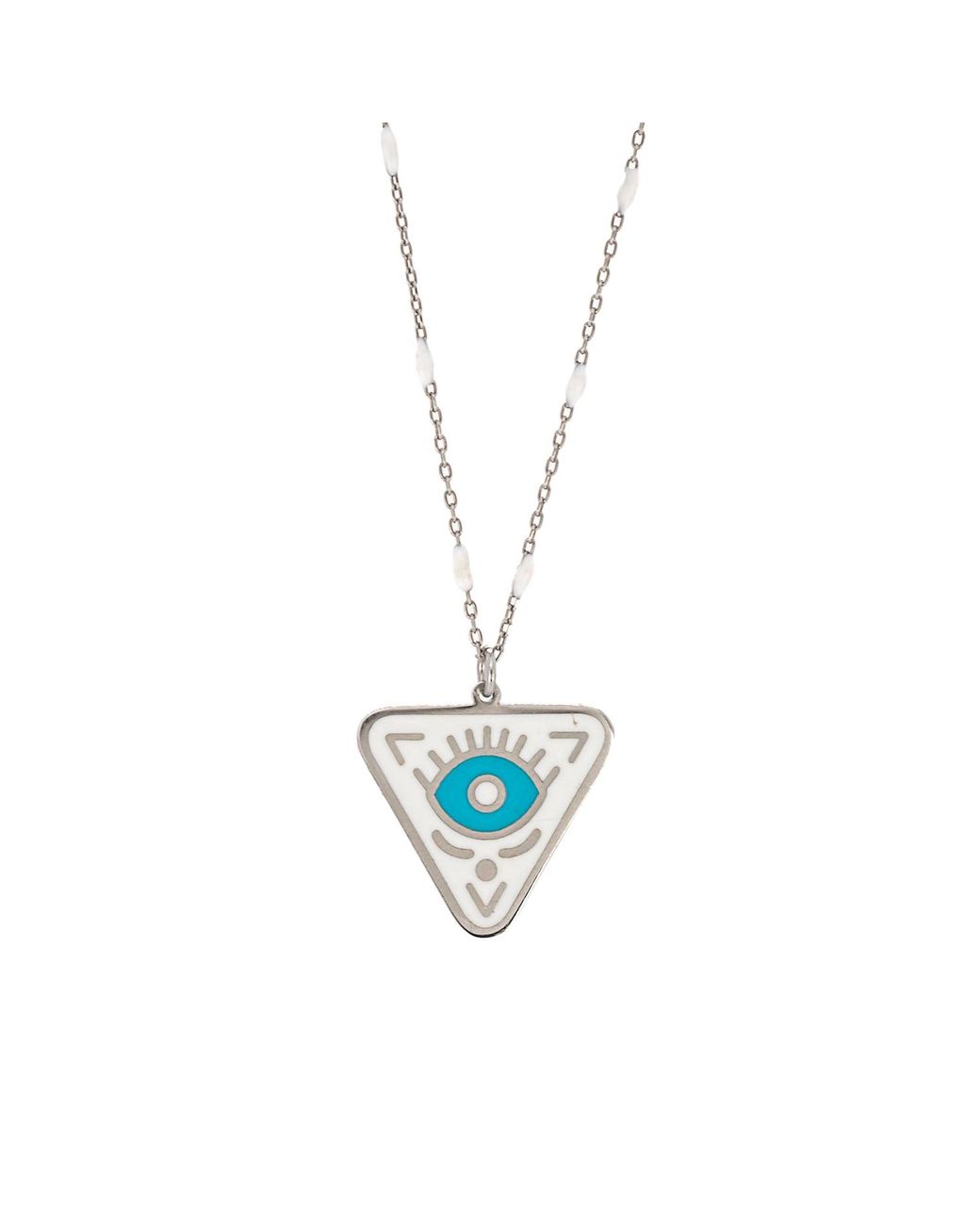 Ebru Jewelry Blue Calming Evil Eye Sterling Silver Necklace