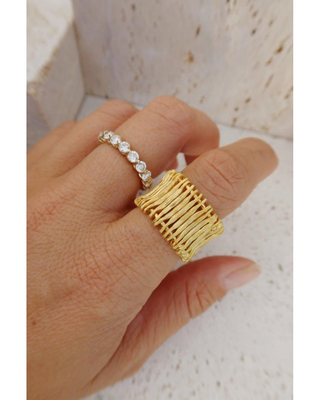 Cocktail Rng Carolina Benoit Palitos Cocktail Ring in White | Lyst