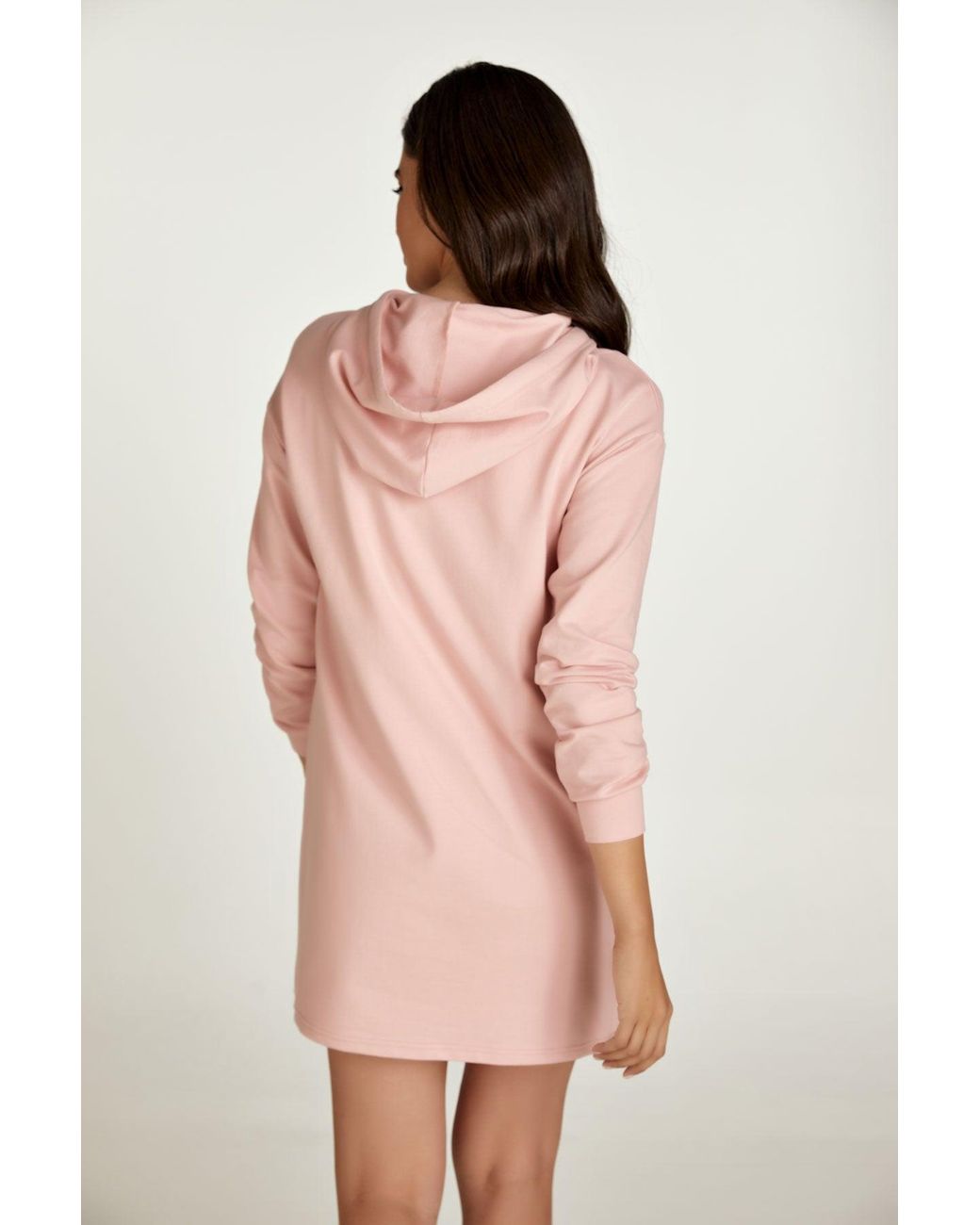 Conquista Pink Hooded Mini Dress