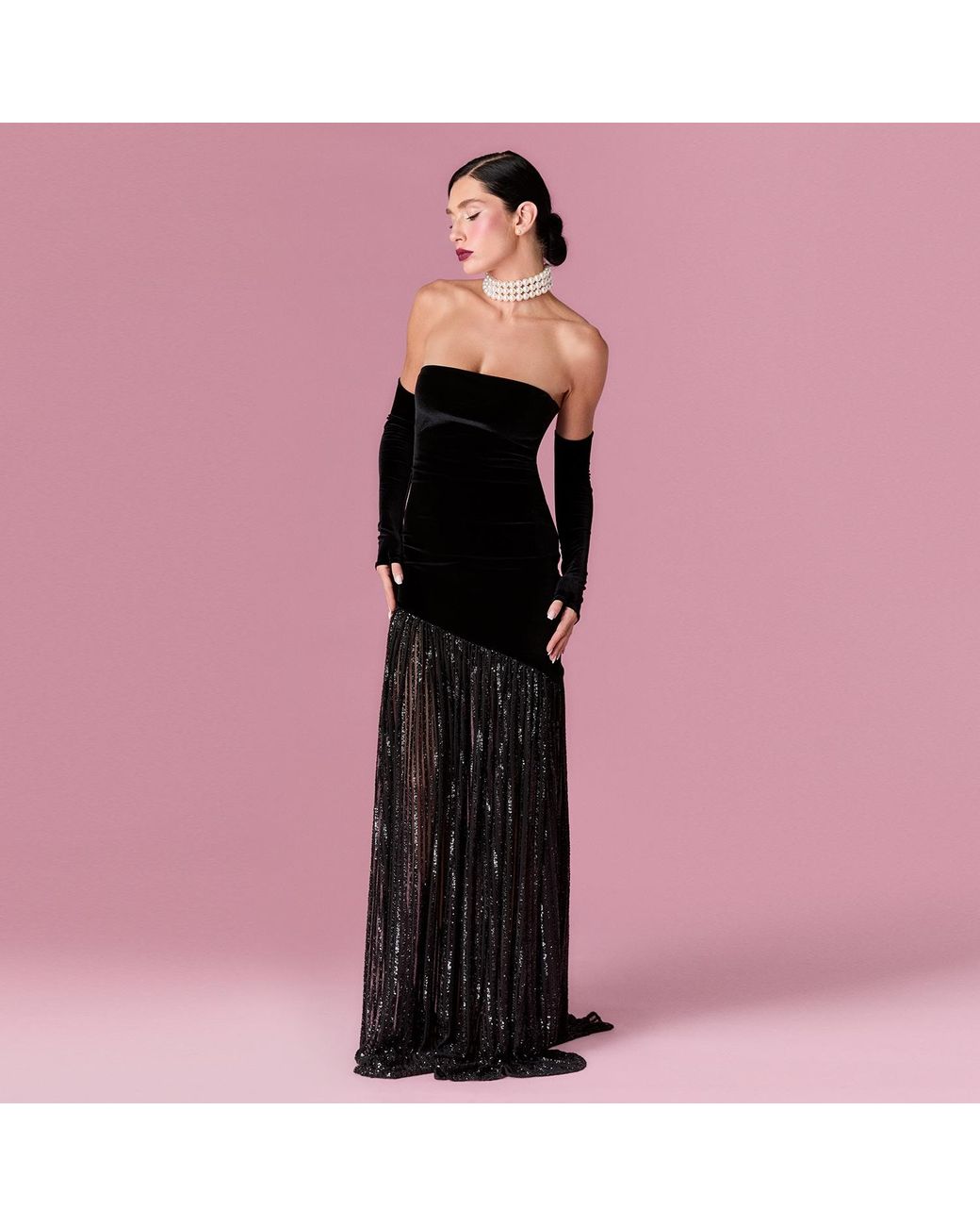 Nur Karaata Black Florence Gown