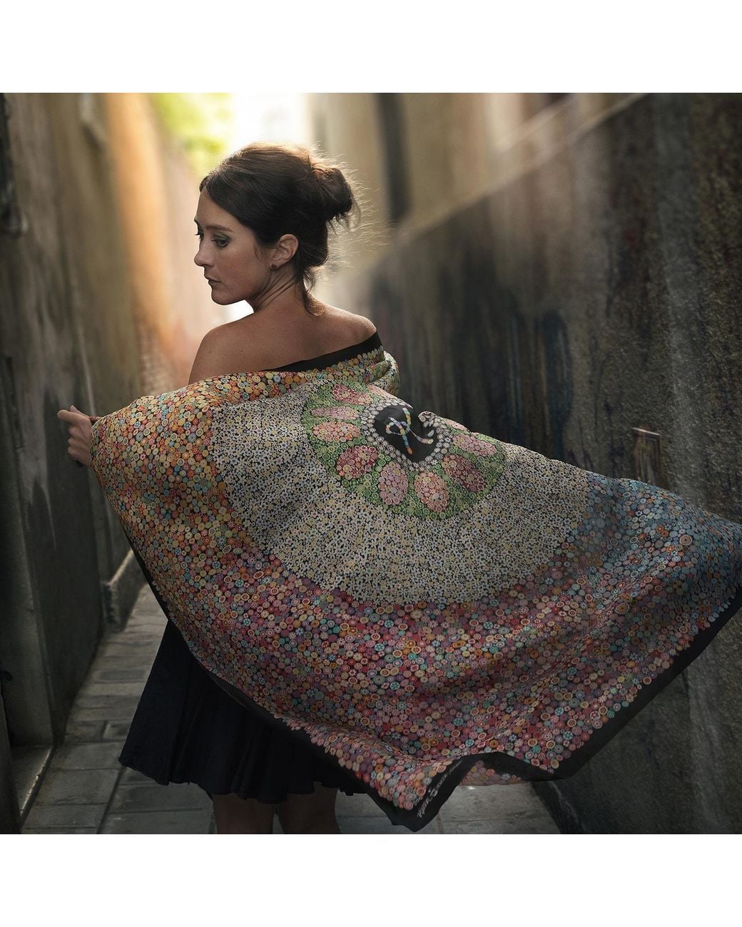 Kueen Green Silk Scarf