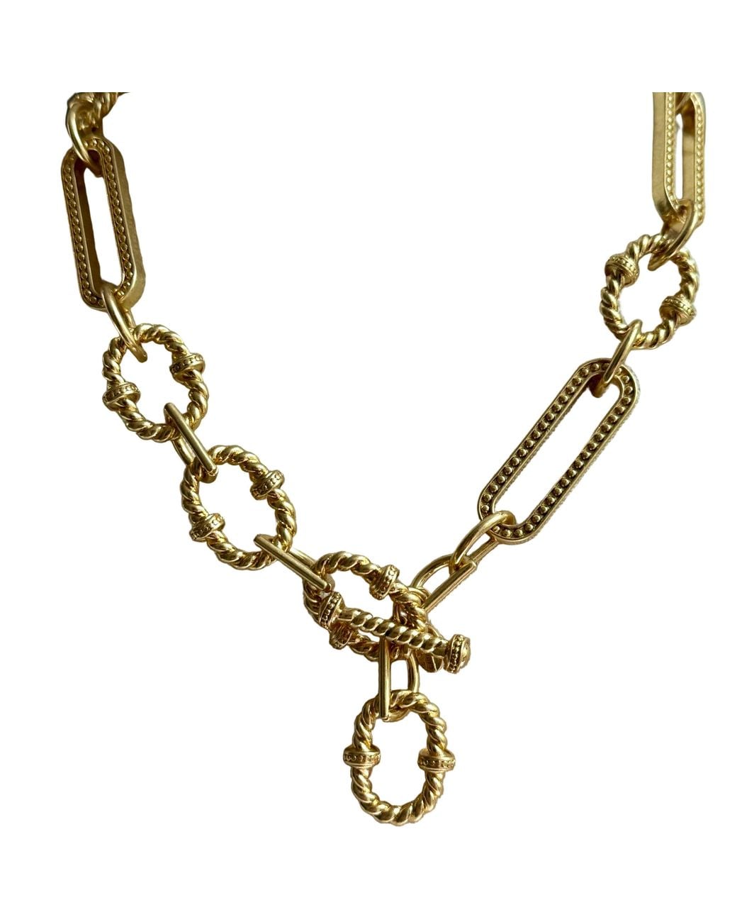 Laura Gray Metallic Milly Toggle Necklace
