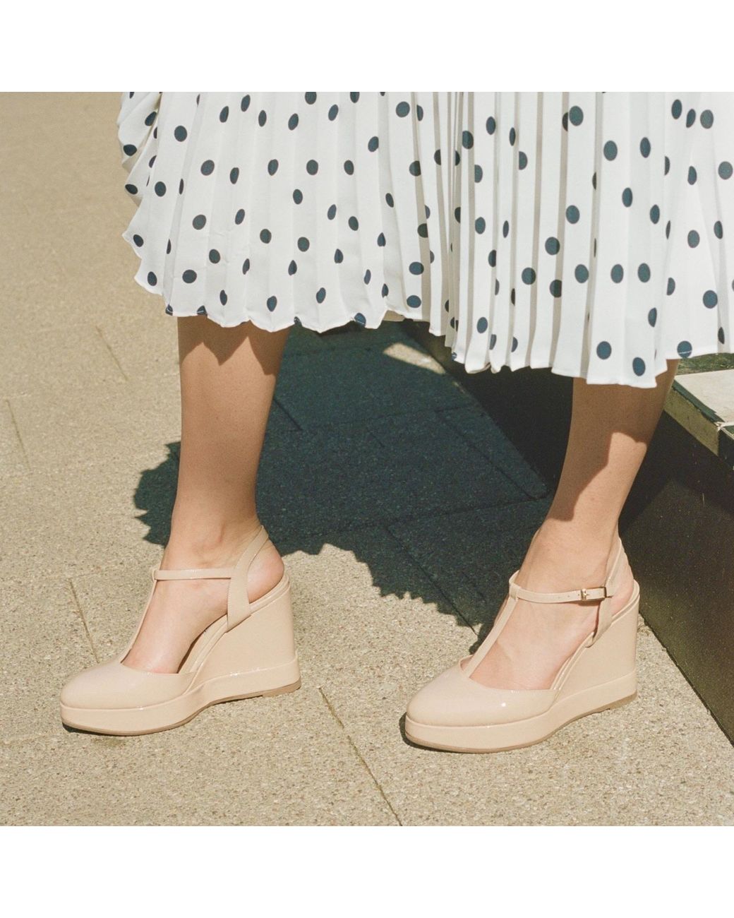 Rosamund Muir London Pink Neutrals Jeanne Nude Patent Wedges