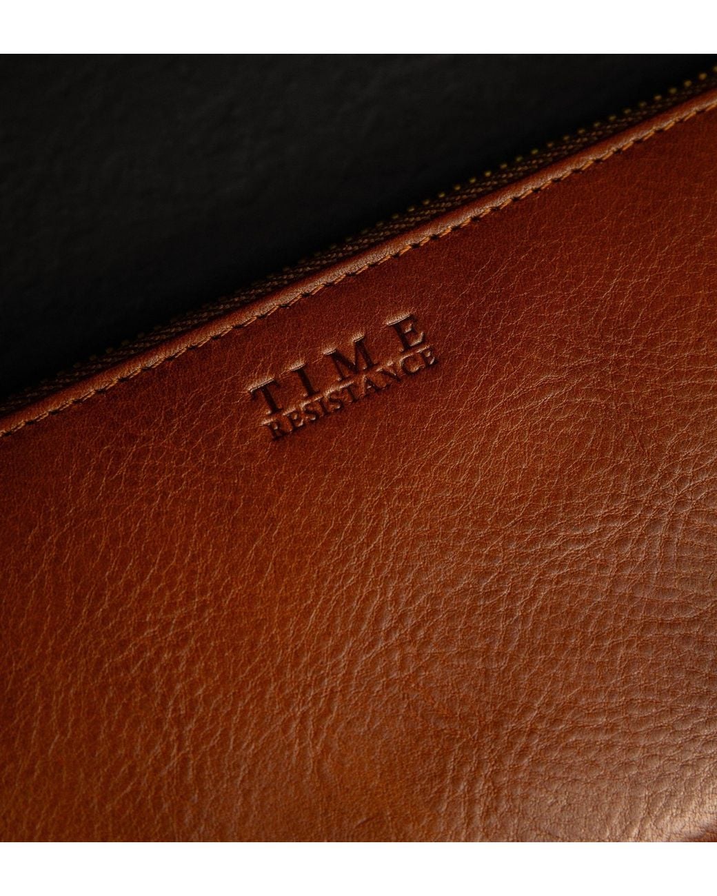 Time Resistance Brown Leather Continental Wallet