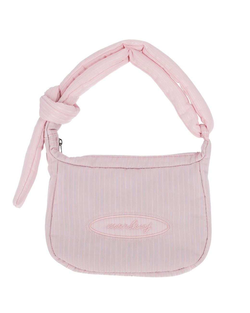 MARHEN.J Pink Padded Rayon Crossbody Bag With Logo