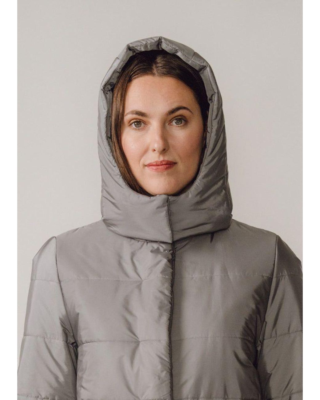 BEIRA Gray Francesca Water Resistant Padded Coat