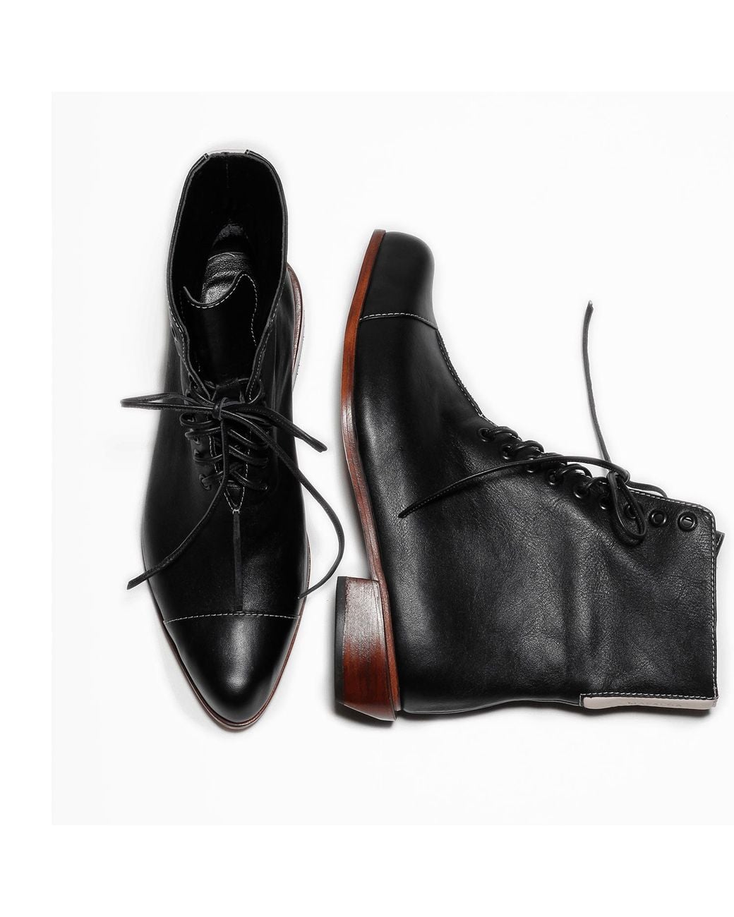 Mafalda Black Amelie Pointy Toe Ankle Boots