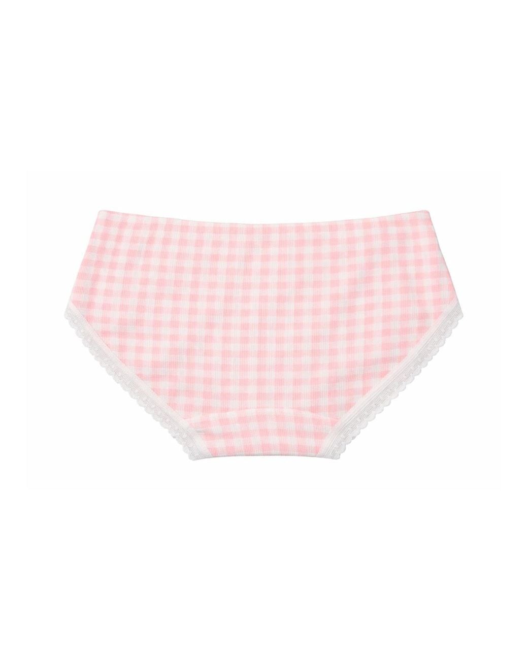 ADIBA Pink Belle Check Cotton Brief