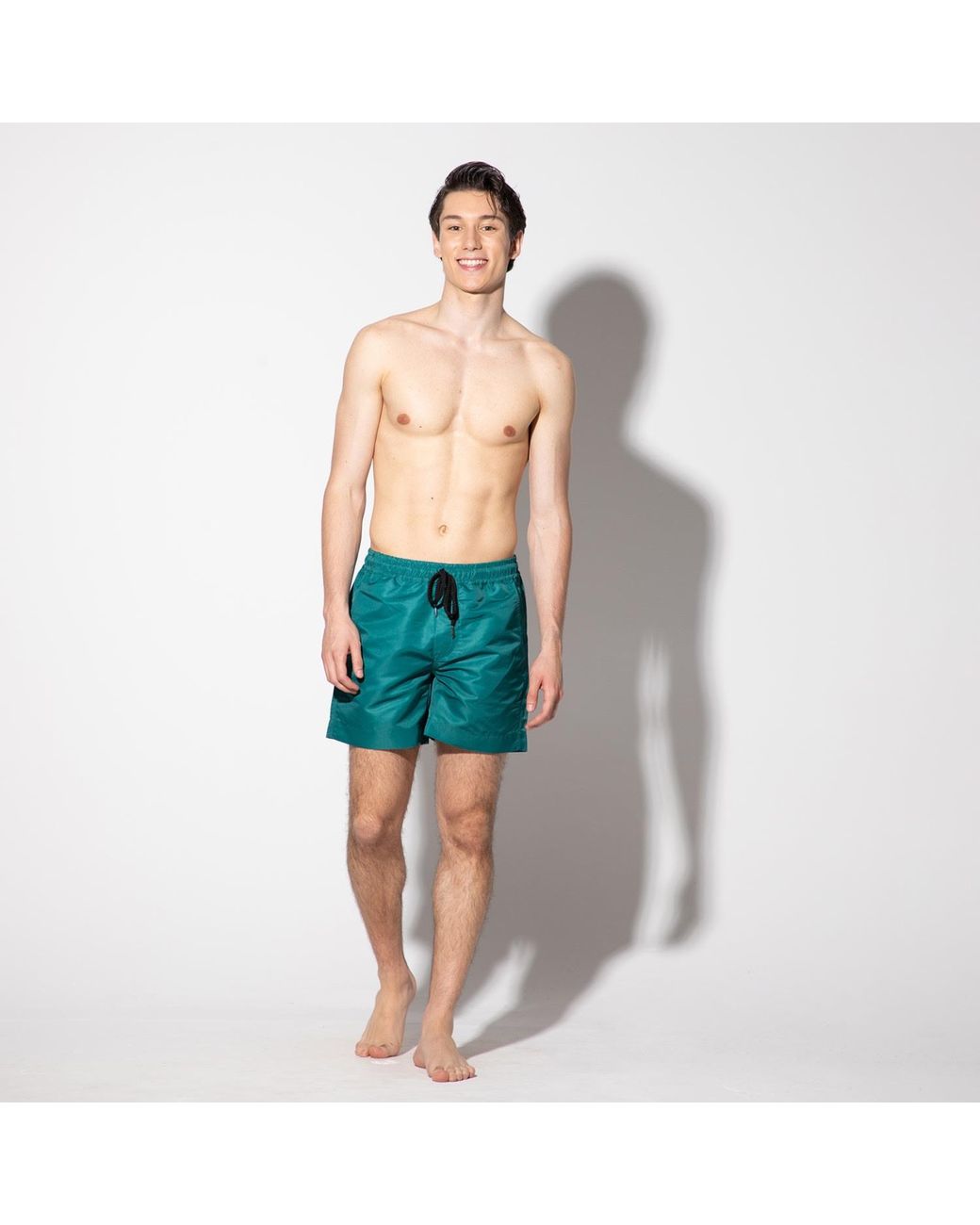Maison Tangerine Blue Basil Swim Shorts for men