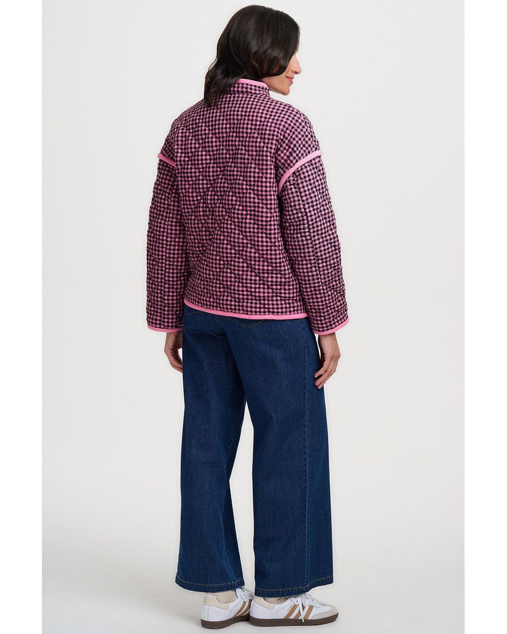 Sugarhill Purple Elowen Quilted Jacket Rose Gingham