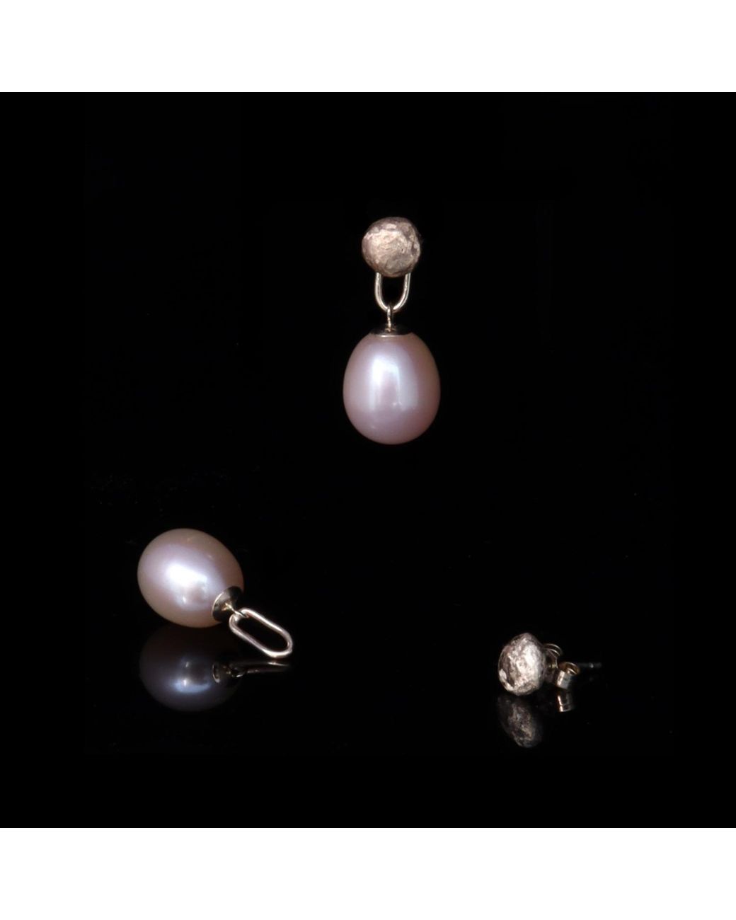 Gabriella Alicia White Pearl Drop Detachable Earrings