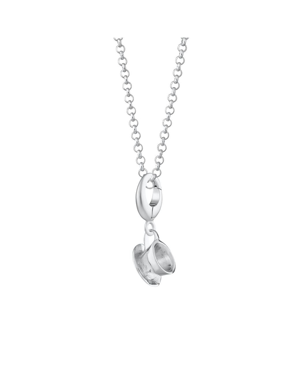 Lily Charmed Metallic Sterling Teacup Necklace