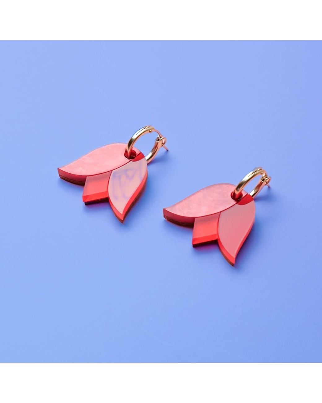 By Chavelli Red Tulip Earrings
