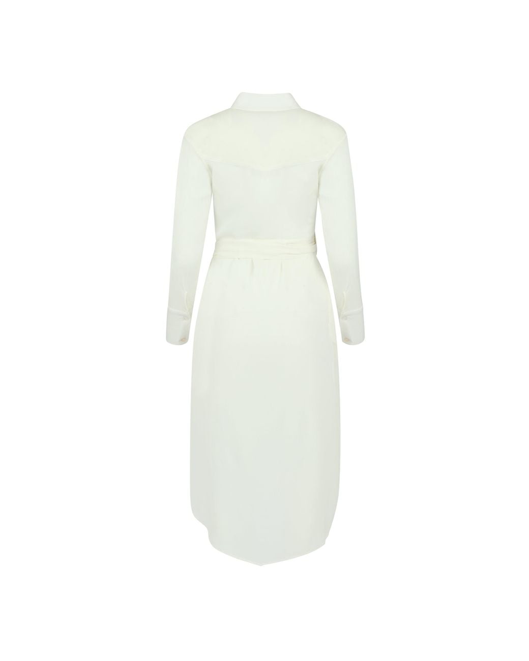 Cavanagh Baker White Asymmetrical Button Down Dress