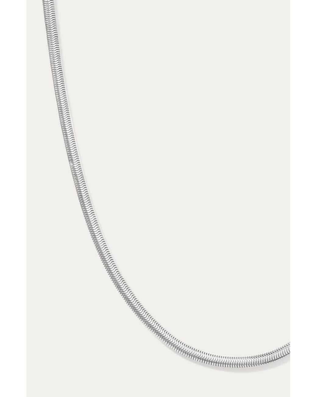 Vanhi Metallic Estelle Herringbone Chain Necklace