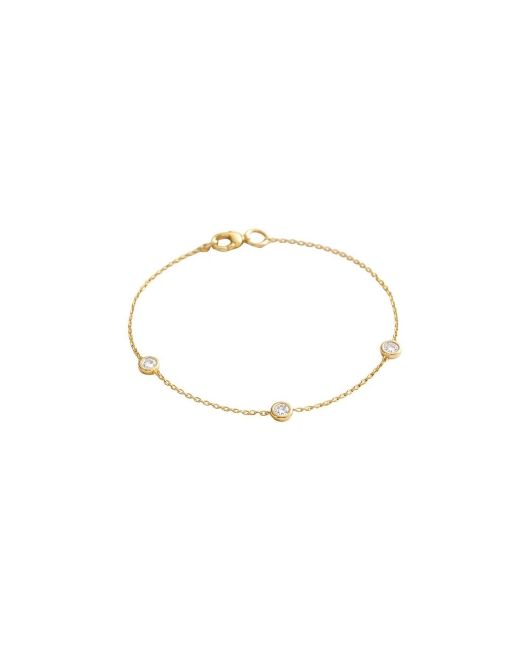 Lily Flo Jewellery Metallic Diamond Station Bracelet