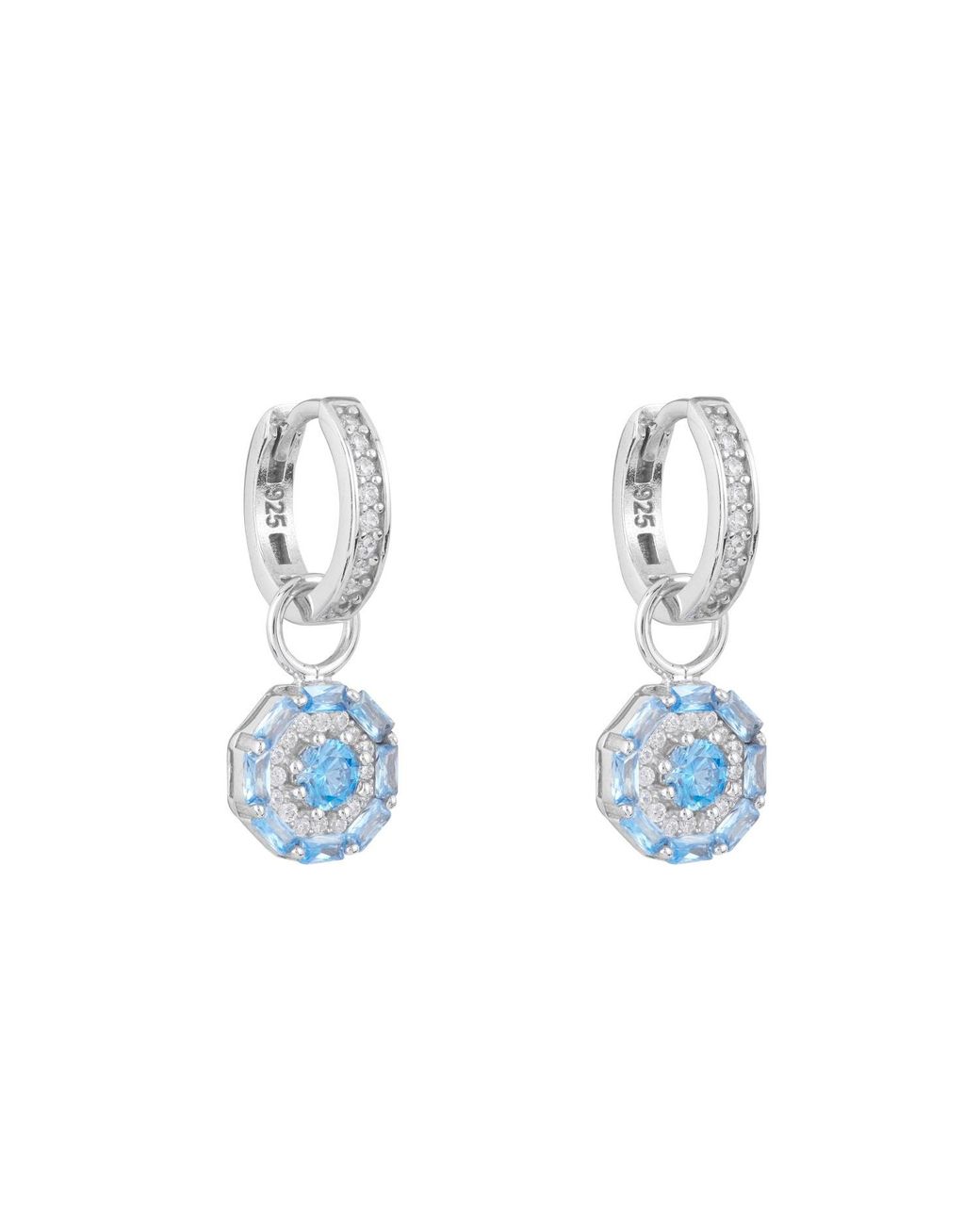 Ballinger Jewellery Blue Something Aquamarine March Birthstone Drop Bridal Earrings