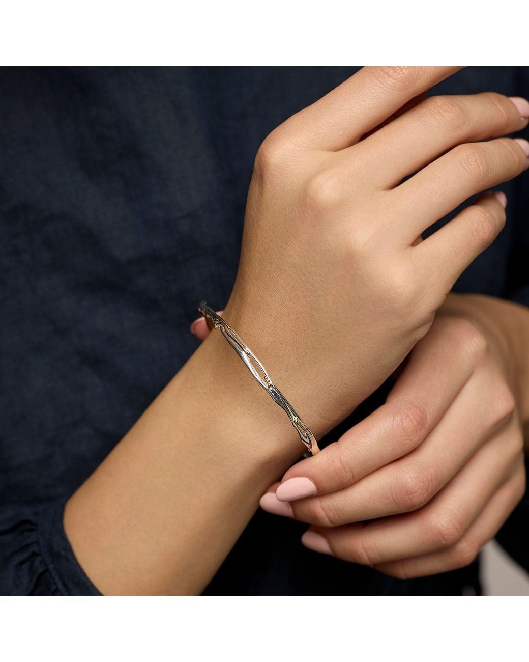 Isla Silver Metallic Sterling & Bangle