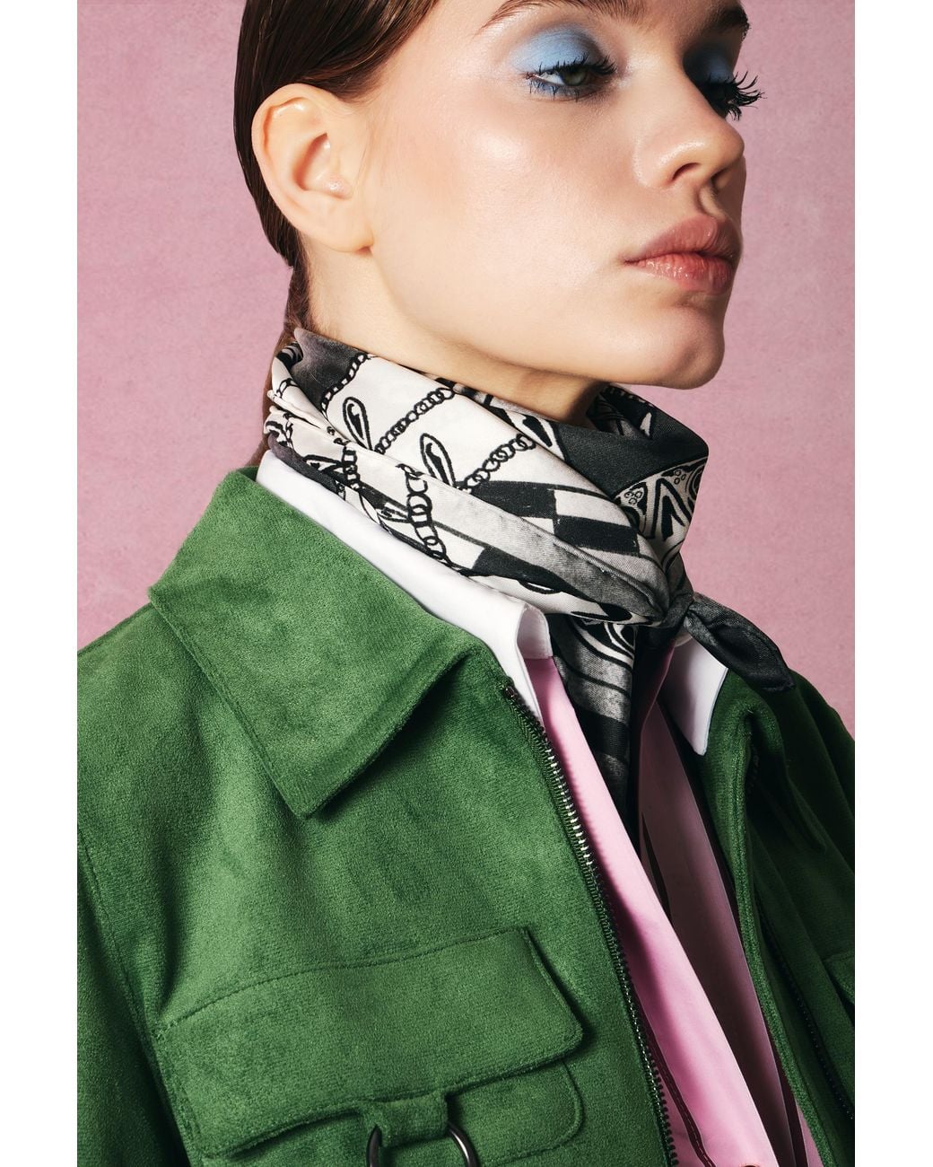 Tash and Ley Gray Resurgence 70X70 Silk Scarf