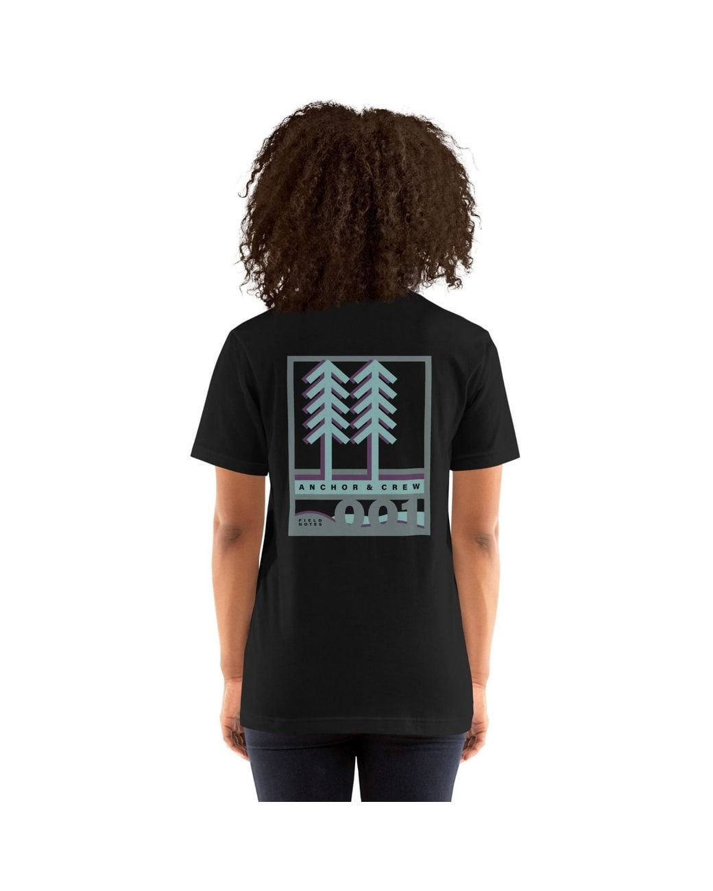 Anchor and Crew Black One Field Notes Organic Cotton T-Shirt