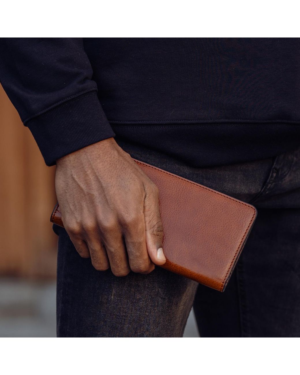 Time Resistance Brown A Coat Wallet for men