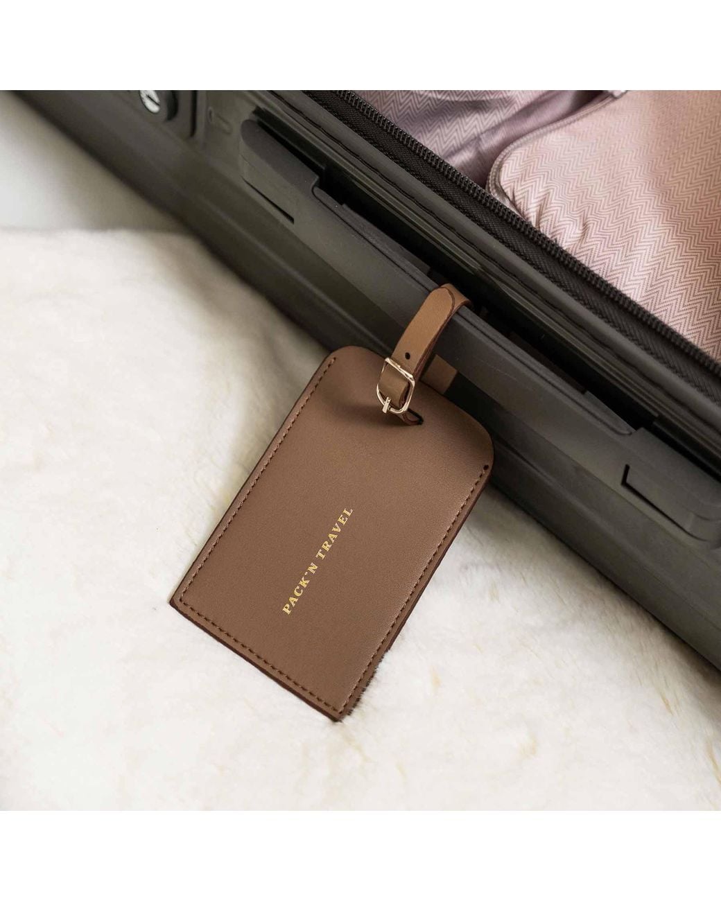 Pack'n Travel Brown Neutrals Luggage Tag