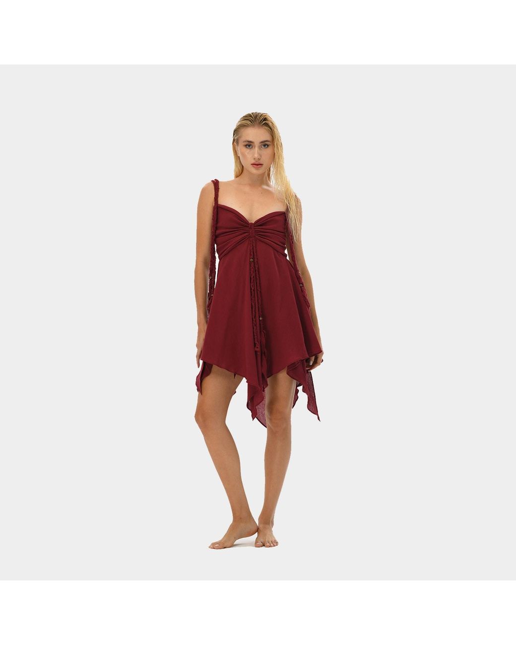 Zhenabia Red Ninsun Dress