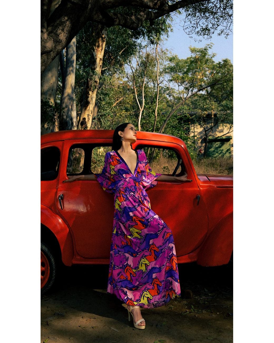 Any Old Iron Purple Runaway Kaftan Dress