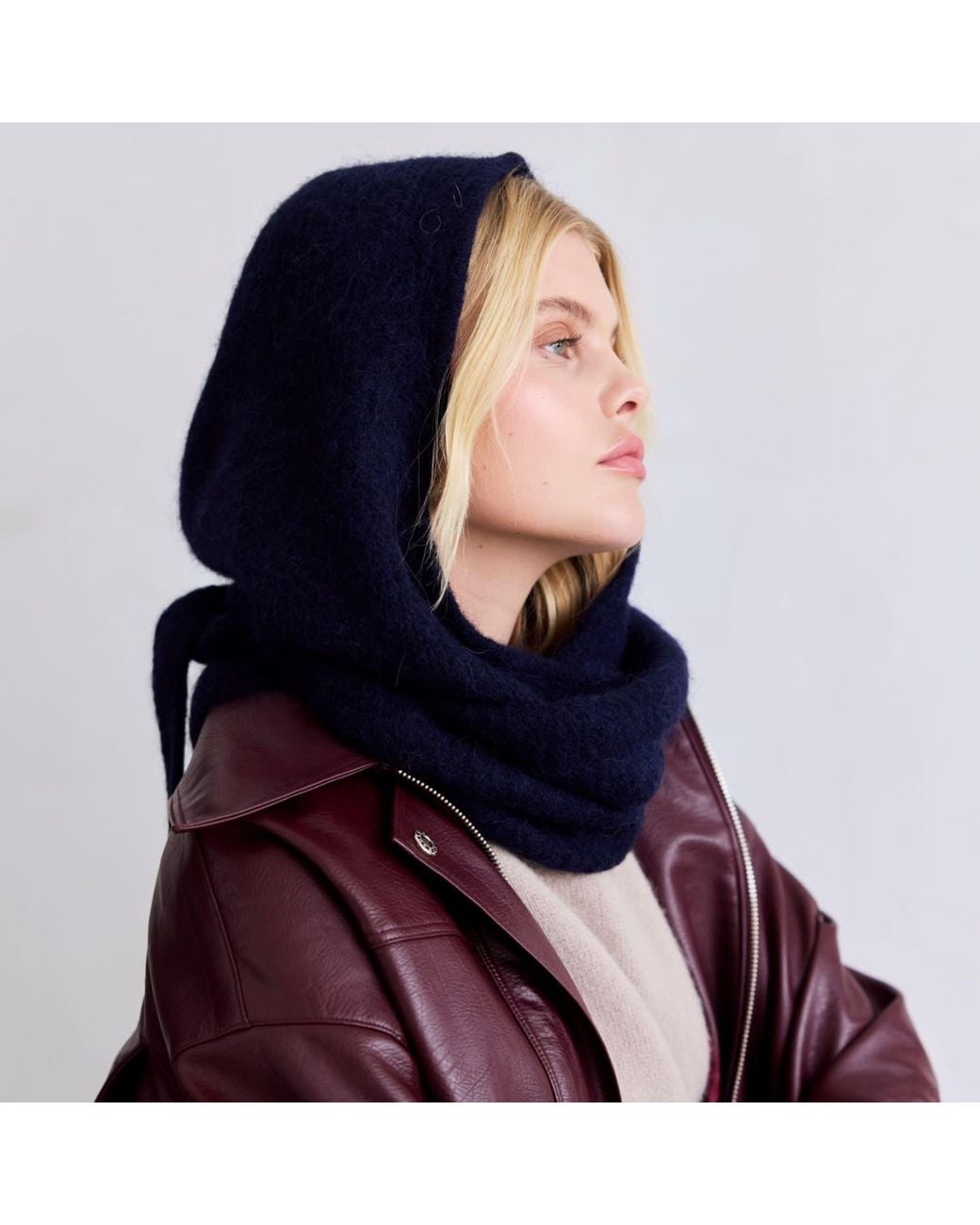 Arctic Fox & Co. Blue The Alpaca Hooded Scarf