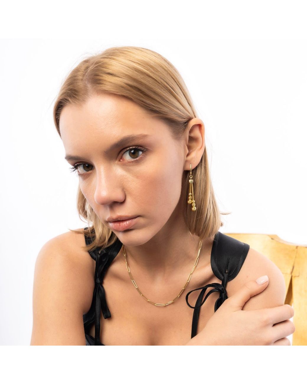 Spero London Metallic Dorissa Sterling Drop Earring