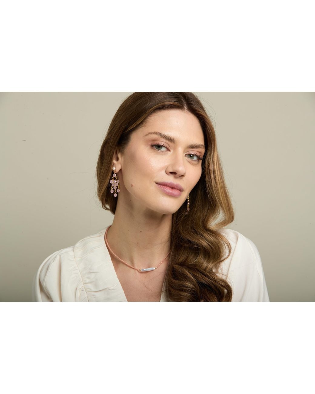 Pearls of the Orient Online Metallic Nova Fine Necklace With Coral Spinel & Cultured Freshwater Pearl