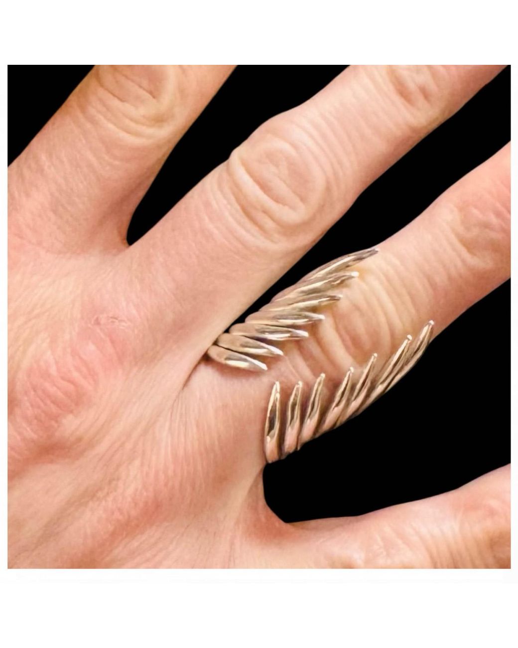 Aki Roc Jewelry Metallic The Hug Statement Ring -Sterling